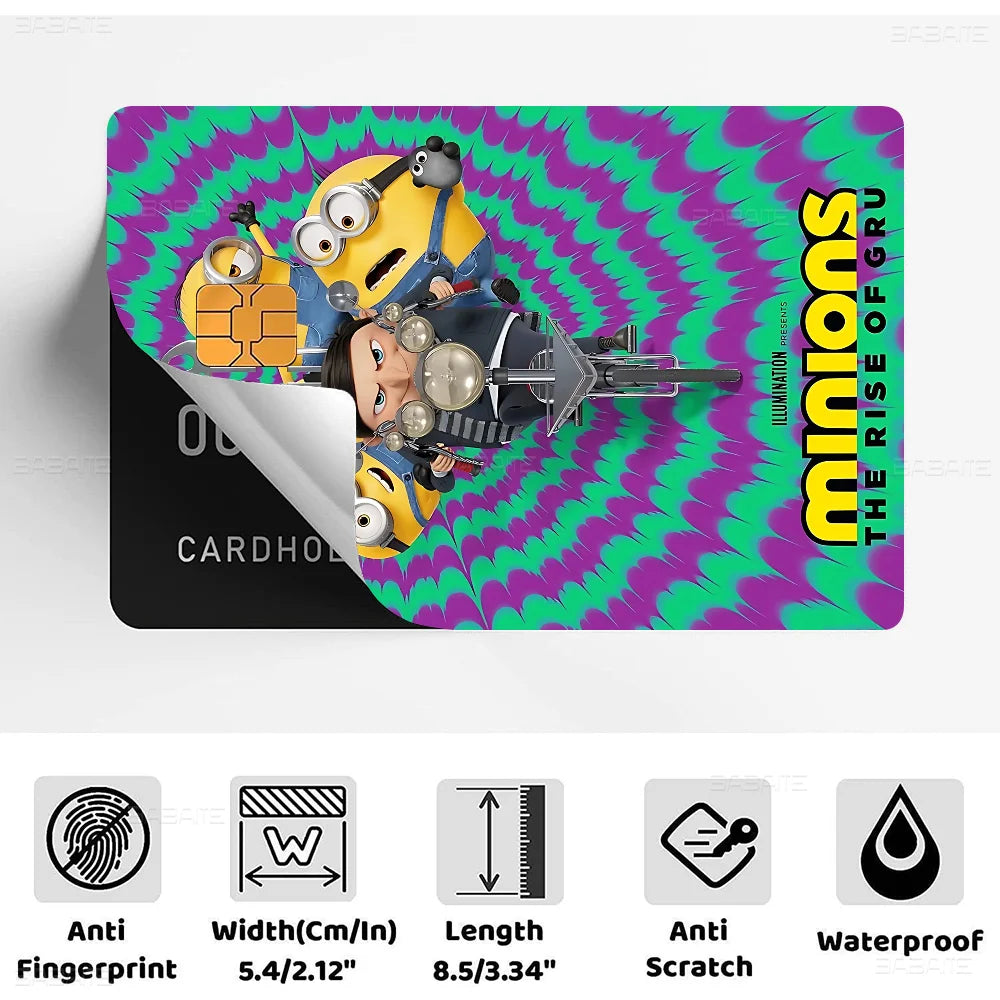 Cute M-Minions 2024 Anime Cartoon Skin Stickers for Credit Card - Image 3