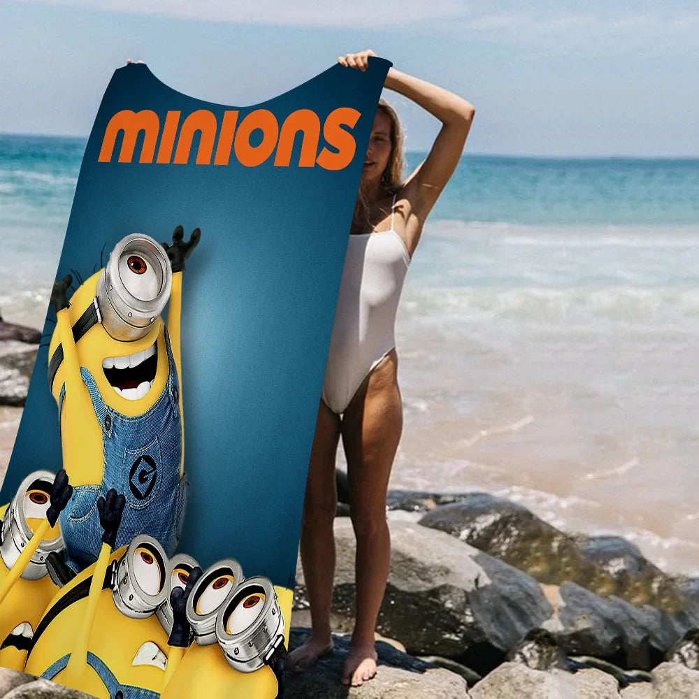 Minions Beach Towel – Colorful Microfiber Bath Towel for Girls - Image 4