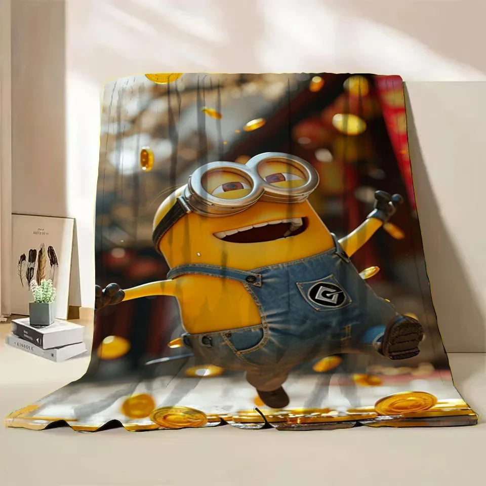 Minions Flannel Throw Blanket – Soft Winter Cartoon Blanket by MINISO - Image 3
