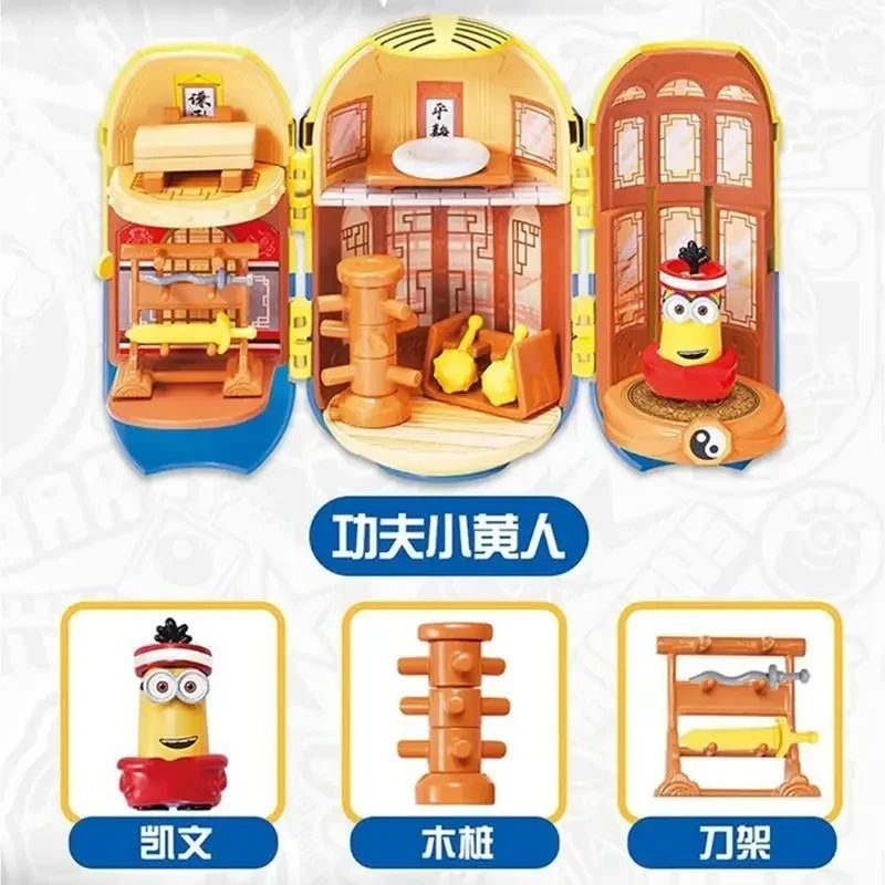 Minions Anime Cartoon Cute Doll Figure Blind Box Creative Despicable Me Scene Model Ornament Toy Surprise Gift Box Wholesale - Image 2