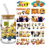Minions UV DTF Transfer Stickers for 16oz Libbey Glasses