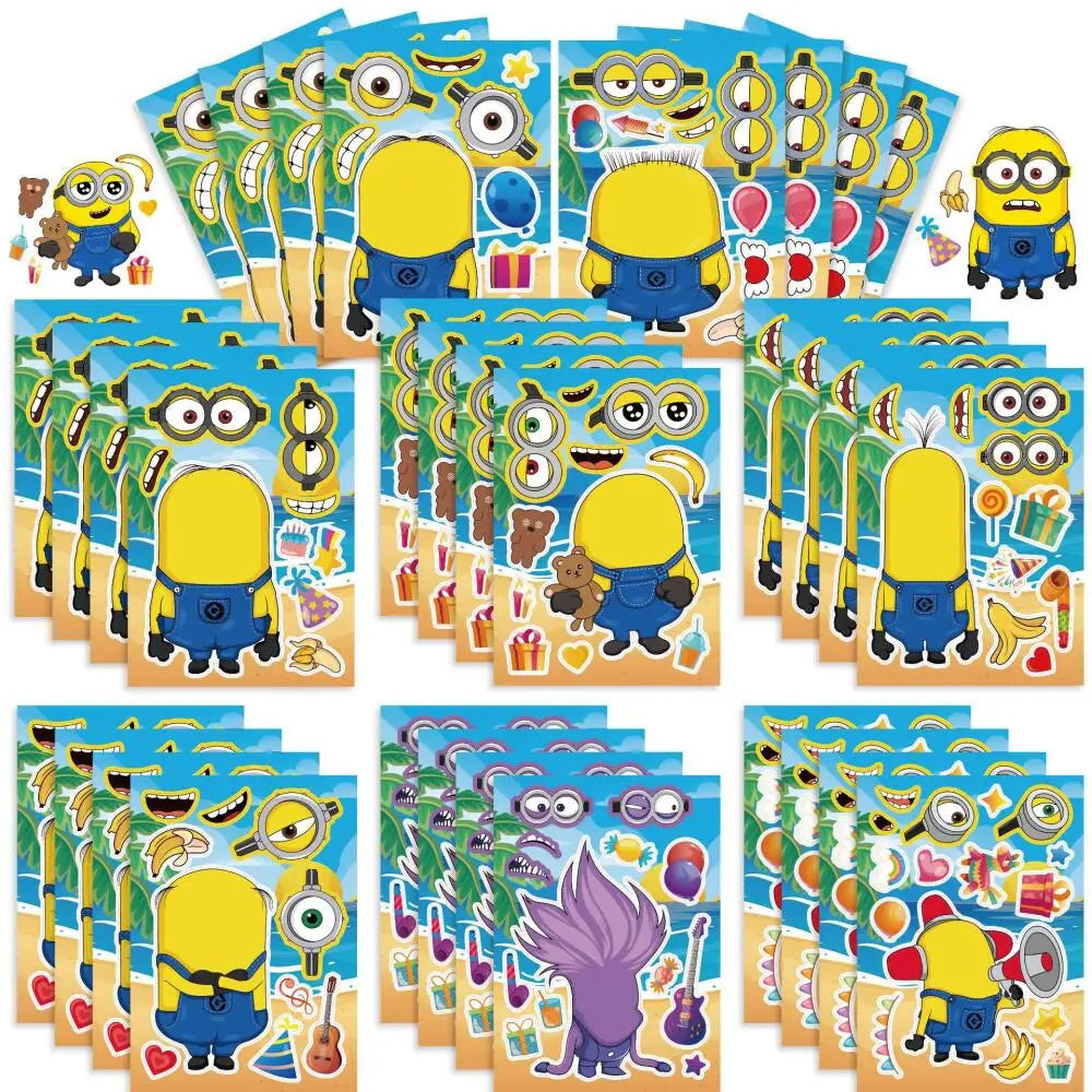 16pcs Minions DIY Sticker Anime Cartoon Despicable Me Cute Stickers - Image 2