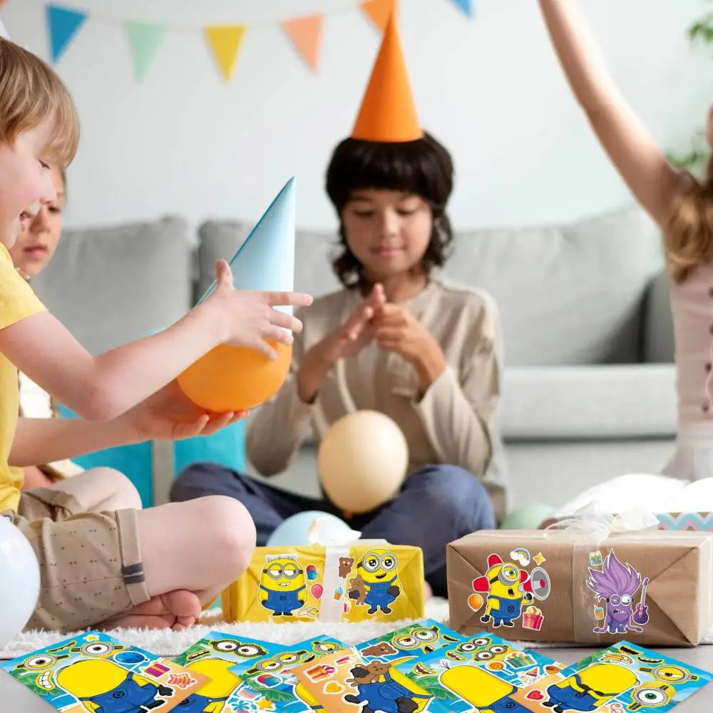 16pcs Minions DIY Sticker Anime Cartoon Despicable Me Cute Stickers - Image 4