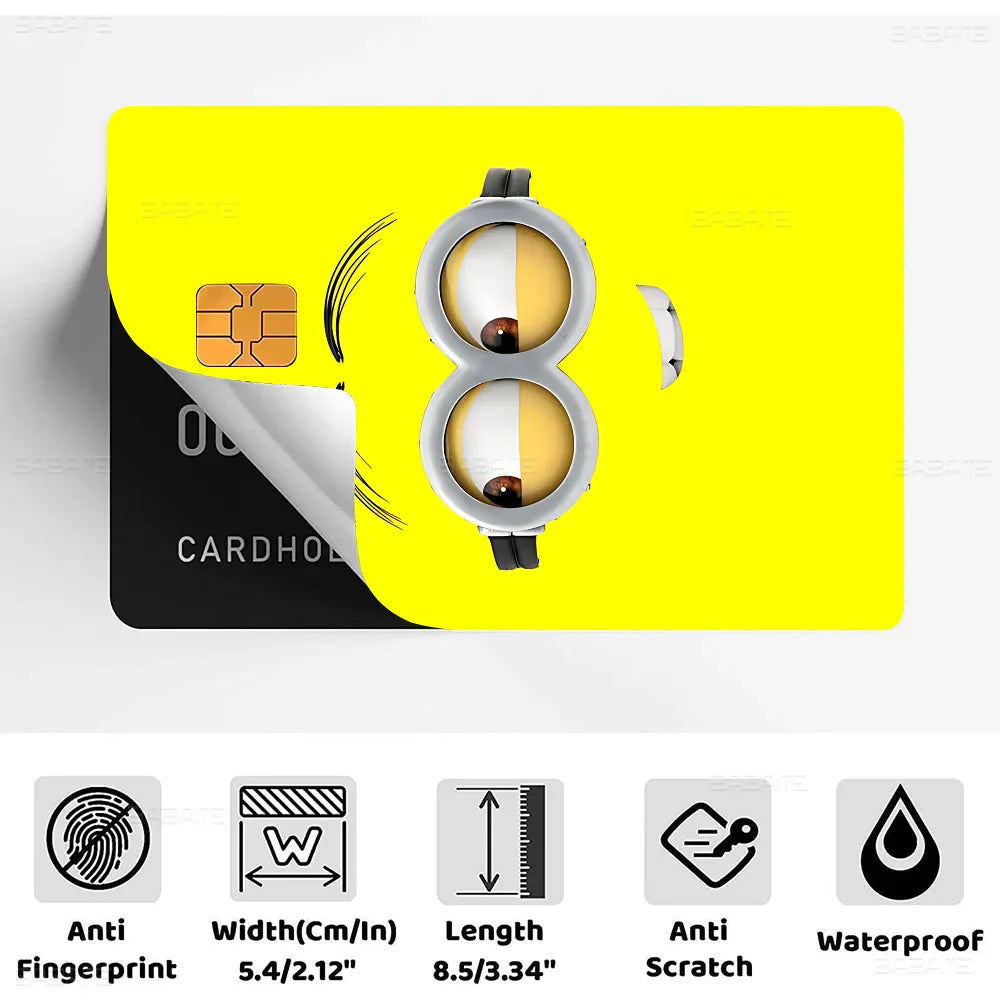 Cute M-Minions 2024 Anime Cartoon Skin Stickers for Credit Card - Image 2
