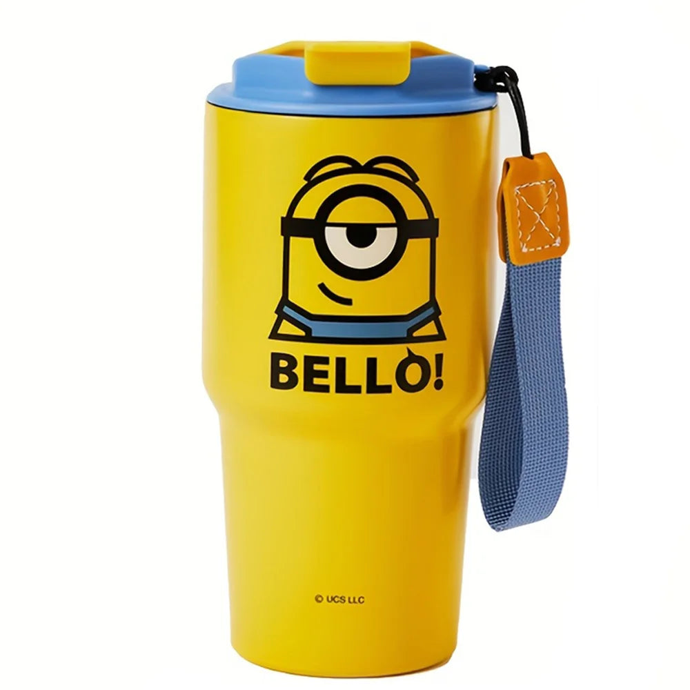 Miniso Minions 500ml Straw Cup – Cartoon Stainless Steel Bottle - Image 7