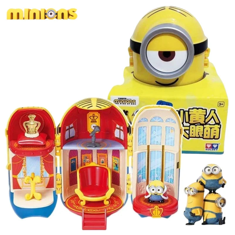 Minions Anime Cartoon Cute Doll Figure Blind Box Creative Despicable Me Scene Model Ornament Toy Surprise Gift Box Wholesale