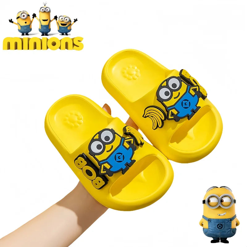 Minions Kids Summer Slippers – Soft Non-Slip Cartoon Flip-Flops