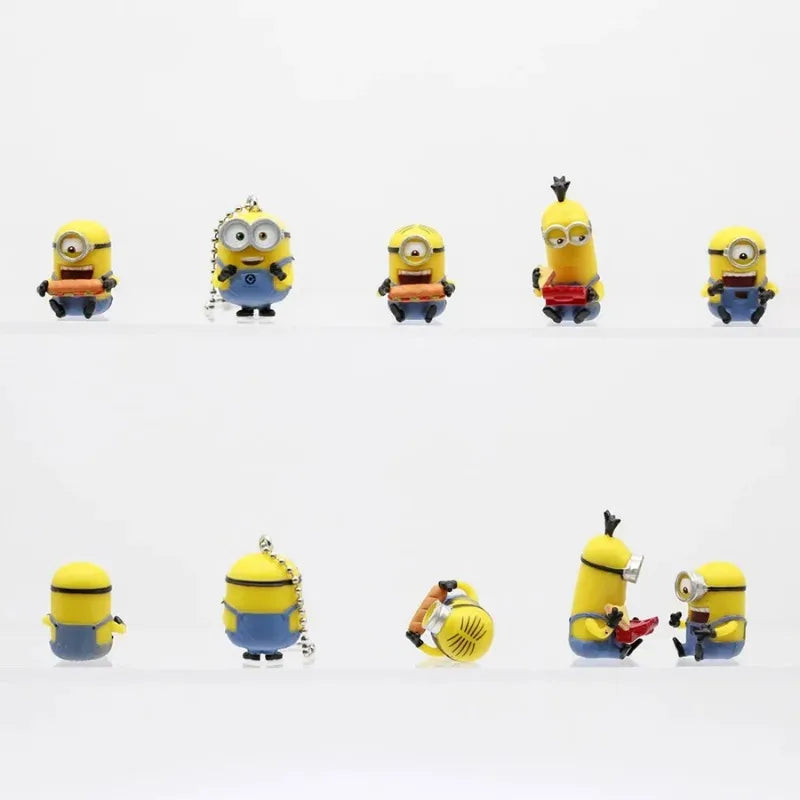 Minions Gashapon Capsule Toys – Mini Meal Time Figures & Keychains
